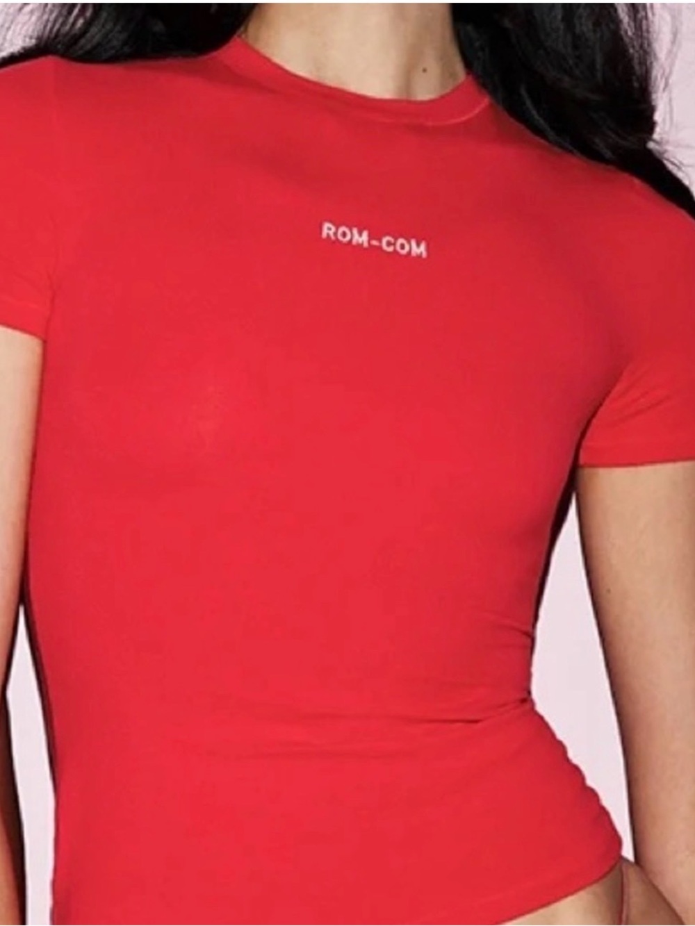 Skims Cotton Jersey T-Shirt (Rom-Com) in Red